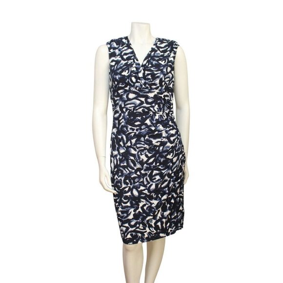 Lauren Ralph Lauren Dresses & Skirts - Ralph Lauren Blue Abstract Print Sleeveless Matte Jersey Knit Dress Size 10